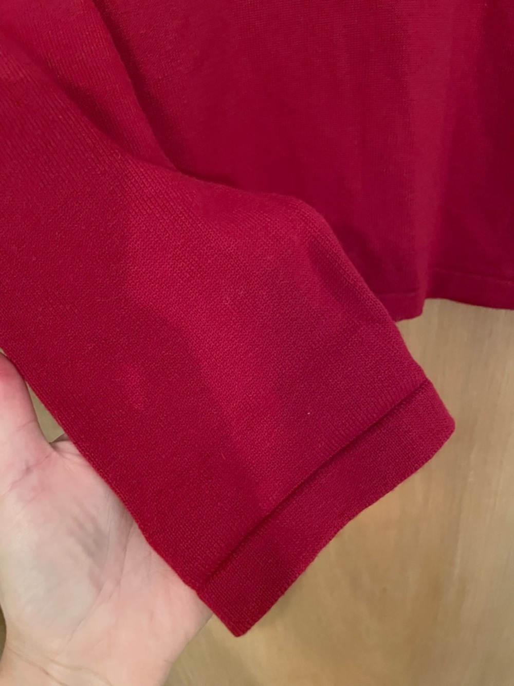 Vintage Orvis Cotton & Cashmere Red Turtleneck Sweater Size M/L - Picture 3 of 5